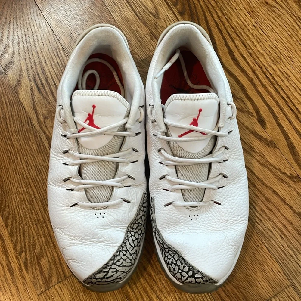 Nike Air Jordan ADG White Cement Golfing Shoes Men's Size 8.5.
